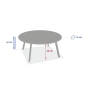 Table d'appoint de jardin ronde SAONA Vert laurier