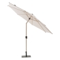 Parasol droit rond inclinable LOOMPA Argile & Blé
