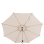 Parasol droit rond inclinable LOOMPA Argile & Blé