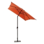 Parasol droit rectangulaire inclinable LOOMPA Ambre