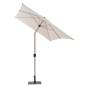 Parasol droit rectangulaire inclinable LOOMPA Argile & Blé