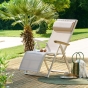 Fauteuil de jardin inclinable DECIMA Lin & Argile