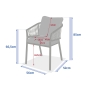 Fauteuil de jardin ORIENGO Beige & Argile