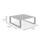 Table basse de jardin carrée ALLURE Avoine