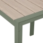 Table de jardin ÉVASION Effet bois Lin & Vert laurier