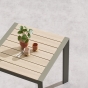 Table de jardin ÉVASION Effet bois Lin & Vert laurier
