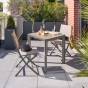 Table de jardin ÉVASION Effet bois Lin & Vert laurier