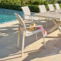 Fauteuil de jardin empilable DIESE Argile & Ivoire