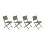 Lot de 4 chaises de jardin pliante MODULA Vert laurier