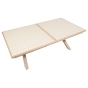 OFFRE SPECIALE : Table de jardin Axiome Extensible 10p Argile / Honey + 6 Fauteuils AXANT Lin/Honey