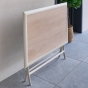 Table de jardin pliante rectangulaire AZUA Epeautre / Argile