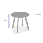 Table d'appoint de jardin rond SAONA Acajou