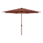 Parasol droit rond inclinable LOOMPA Acajou
