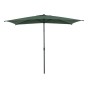 Parasol droit rectangulaire LOOMPA Vert olive / Graphite