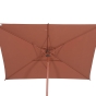 Parasol droit rectangulaire inclinable LOOMPA Acajou
