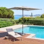 Parasol droit rectangulaire inclinable LOOMPA Café