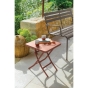 Table d'appoint de jardin pliante carrée GREENSBORO Acajou