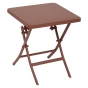 Table d'appoint de jardin pliante carrée GREENSBORO Acajou