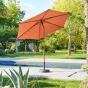 Parasol droit rond inclinable SOYA Acajou