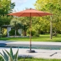Parasol droit rond inclinable SOYA Acajou