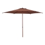 Parasol droit rond inclinable SOYA Acajou