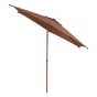 Parasol droit rond inclinable SOYA Acajou