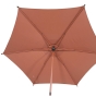 Parasol droit rond inclinable SOYA Acajou