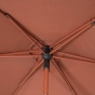 Parasol droit rond inclinable SOYA Acajou
