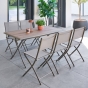 Table de jardin pliante rectangulaire AZUA Truffe / Café