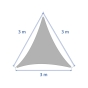 Voile d'ombrage triangulaire ELYORA Gris Ardoise