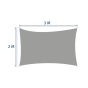 Voile d'ombrage rectangulaire ELYORA Gris Ardoise
