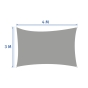 Voile d'ombrage rectangulaire ELYORA Acajou
