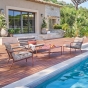 Salon de jardin SOLANI Acajou
