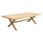 OFFRE SPECIALE : Table de jardin Fixe rectangulaire XENIA Eucalyptus 10P + 6 Fauteuils TEMEIRA