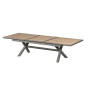OFFRE SPÉCIALE : Table extensible Axiome Honey / Praline 12 pers + 8 fauteuils Essentia Wenge / praline
