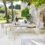 OFFRE SPECIALE : Table de jardin extensible ÉVASION Effet bois Lin / Argile + 6 Fauteuils Essentia Lin / Argile