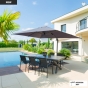 PARASOL EQUADOR 4X3M ANODISE / ARDOISE