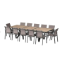 OFFRE SPÉCIALE : Table extensible Axiome Honey / Praline 12 pers + 8 fauteuils Essentia Wenge / praline
