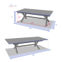 OFFRE SPÉCIALE : Table extensible Axiome Honey / Praline 12 pers + 8 fauteuils Essentia Wenge / praline
