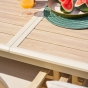 OFFRE SPECIALE : Table de jardin Axiome Extensible 10p Lin et Argile + 6 Fauteuils Essentia Lin / Argile