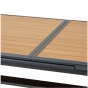 OFFRE SPECIALE : Table de jardin extensible AXIOME Effet bois Noix & Graphite + 6 Fauteuils Essentia Graphite
