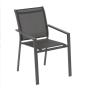 OFFRE SPECIALE : Table de jardin Extensible AXIOME Graphite & Honey + 6 Fauteuils Essentia Graphite
