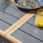 OFFRE SPECIALE : Table de jardin Extensible AXIOME Graphite & Honey + 6 Fauteuils Essentia Graphite
