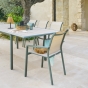 OFFRE SPECIALE : Table de jardin DILORS Extensible 10p Lin / Laurier + 6 Fauteuils Essentia Lin / Laurier