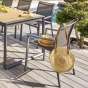 OFFRE SPECIALE : TABLE EXTENSIBLE COULISSANTE EVASION 10P ALU HONEY / GRAPHITE + 6 FAUTEUILS ESSENTIA ANTHRA/GRAPH