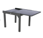 OFFRE SPÉCIALE : Table de jardin extensible Verre Piazza 8 pers + 4 fauteuils Piazza Anthracite & Graphite