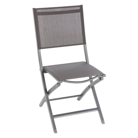 Chaise de jardin pliante Essentia Anthracite & Gris