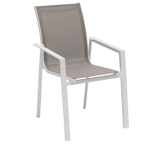 Fauteuil de jardin Pavane Noisette & Blanc