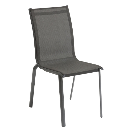 Chaise de jardin empilable Axant Anthracite & Graphite