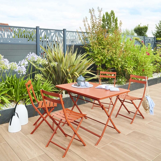 Table de jardin pliante rectangulaire Greensboro Ambre